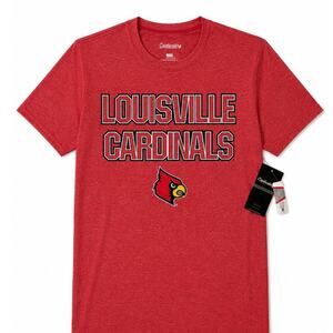 Louisville Cardinals T-Shirt Mens Large Red Heather NCAA College Tee NWT